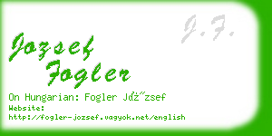 jozsef fogler business card
